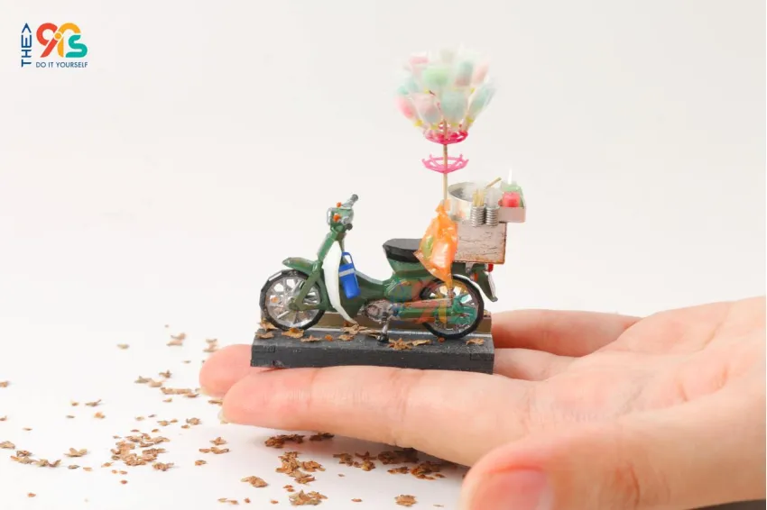 Fairy Floss Selling Moped Magnet, Vietnamese Street Cart Collection, Exquisitely Handcrafted, Fridge Magnets, Vietnamese Gifts, Vietnamese Souvenirs, Corporate Gift