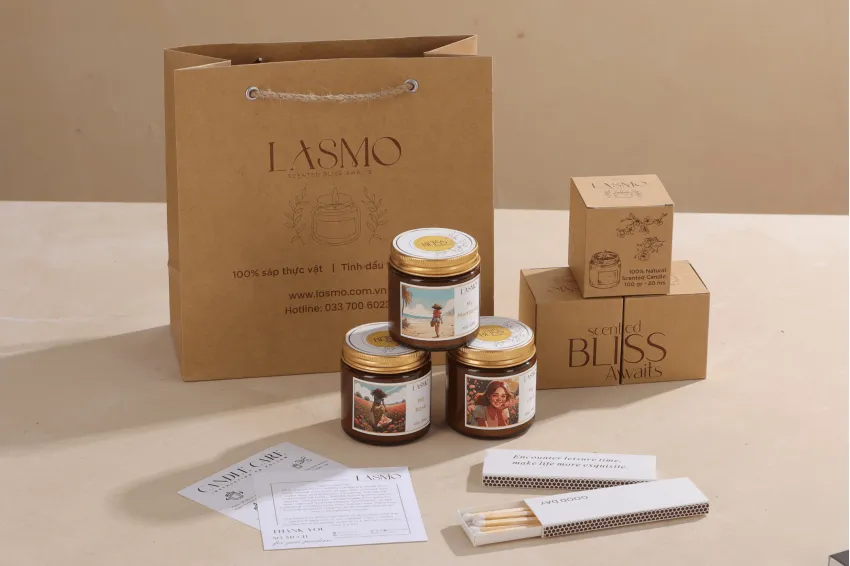 Set Quà Tặng Nến Thơm "Tranquil Essence", Hương Thiền Thư Giãn, Nến Thơm Sáp Thiên Nhiên, Hương Thơm Tinh Tế, Quà Sinh Nhật, Quà Tân Gia Sang Trọng