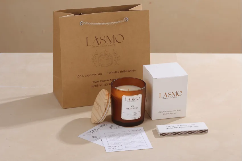 Set Quà Tặng Nến Thơm "Tranquil Essence", Hương Thiền Thư Giãn, Nến Thơm Sáp Thiên Nhiên, Hương Thơm Tinh Tế, Quà Sinh Nhật, Quà Tân Gia Sang Trọng