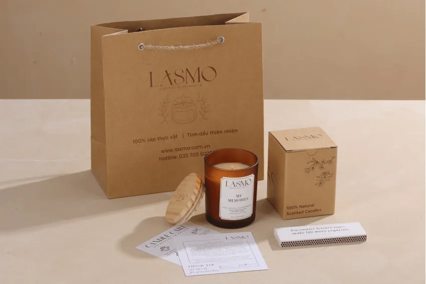 Set Quà Tặng Nến Thơm "Tranquil Essence", Hương Thiền Thư Giãn, Nến Thơm Sáp Thiên Nhiên, Hương Thơm Tinh Tế, Quà Sinh Nhật, Quà Tân Gia Sang Trọng