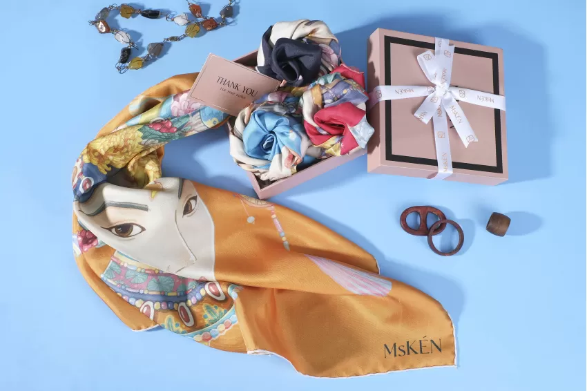 YOUTH 70cm Square Silk Scarf, Silk Shawl - MsKén - Chus