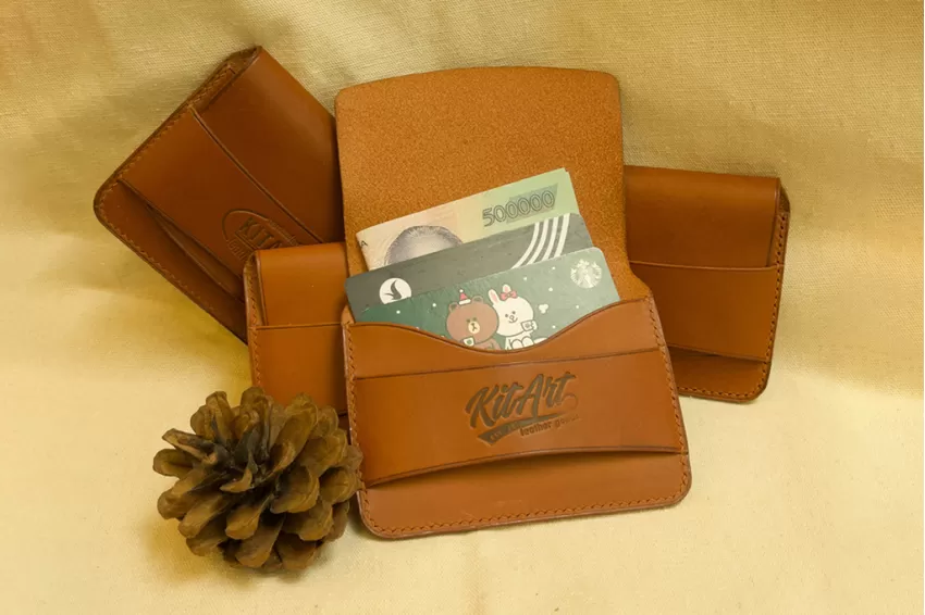 leather cardholder, personalized gift