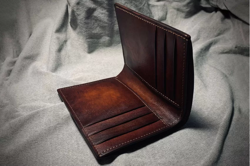 engraved leather wallet, personal gifts