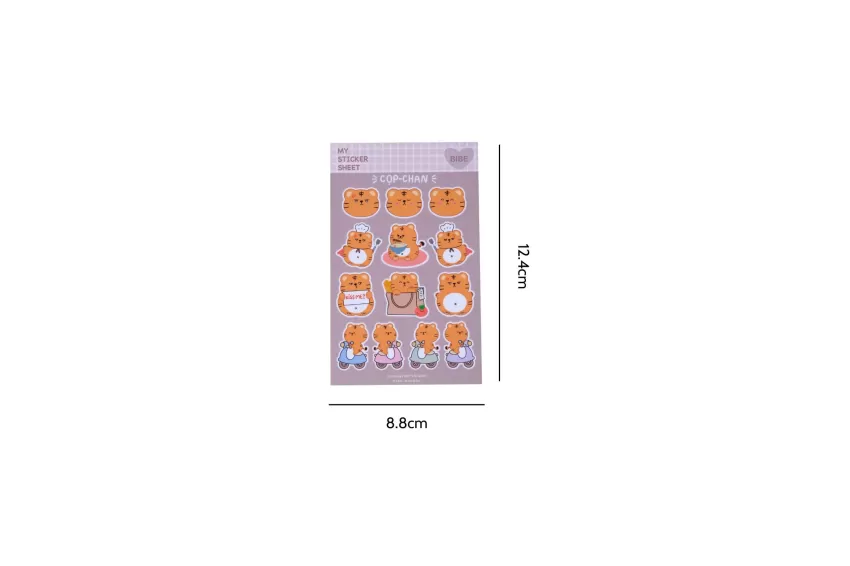 Sticker Cọp Chan Vui Nhộn, Decal Cán Mờ, Quà Tặng Bạn Bè