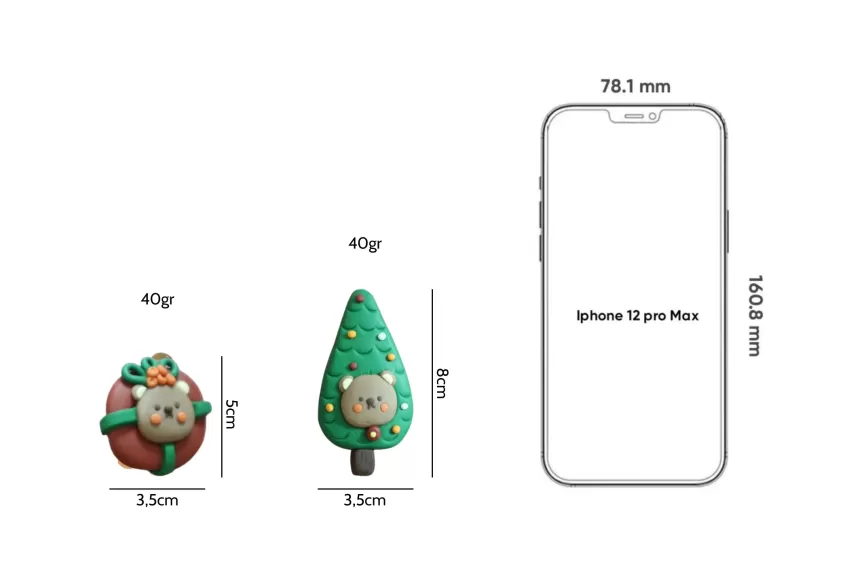 Bear Handmade Clay Pin In Christmas Style, Meticulous Hand-shaping Technique, Cute Design, Christmas-themed Brooch Pin Bear Handmade Clay Pin In Christmas Style, Meticulous Hand-shaping Technique, Cute Design, Christmas-themed Brooch Pin