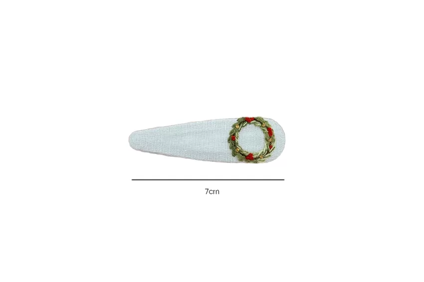 Reindeer Embroidered Linen Hair Clip, “Special Christmas” Collection, Cute Christmas Accessory, Christmas Gift For Lover And Friends Reindeer Embroidered Linen Hair Clip, “Special Christmas” Collection, Cute Christmas Accessory, Christmas Gift For Lover And Friends