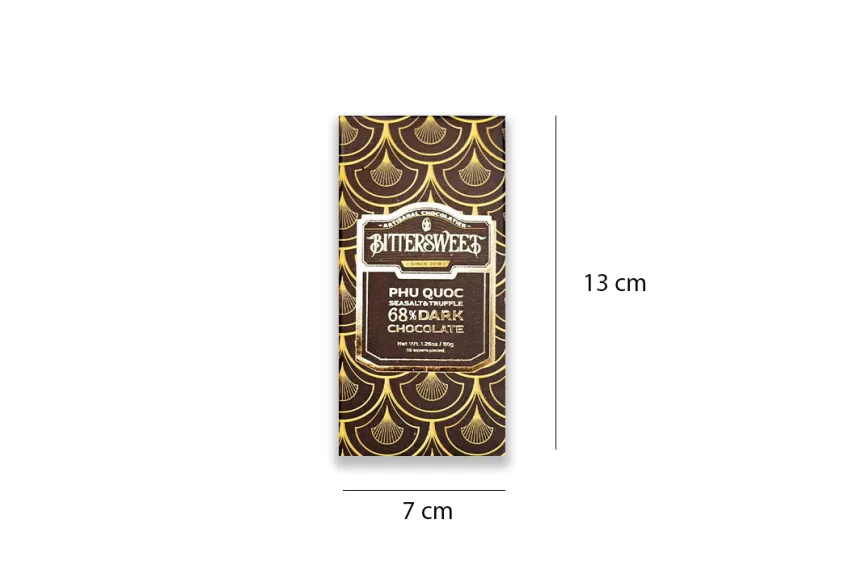 Phú Quốc Seasalt & Truffle 68% Chocolate - Bittersweet Chocolatier Phú Quốc Seasalt & Truffle 68% Chocolate - Bittersweet Chocolatier