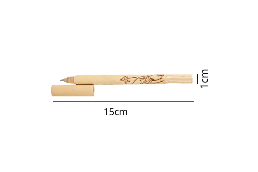 Drawing Engraved Bamboo Ballpoint Pen, Simple and Elegant Design, Hand-Carved Patterns, Eco-Friendly Material drawing engraved bamboo ballpoint pen, Corporate Gift