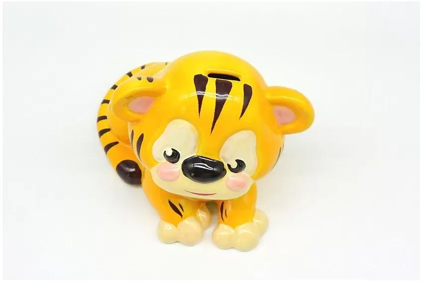 Tiger Shaped Ceramic Piggy Bank, Vietnamese Ceramics, Unique Piggy Bank, Ceramic Money Bank, Handmade, Gift For Any Occasion, Home Decor