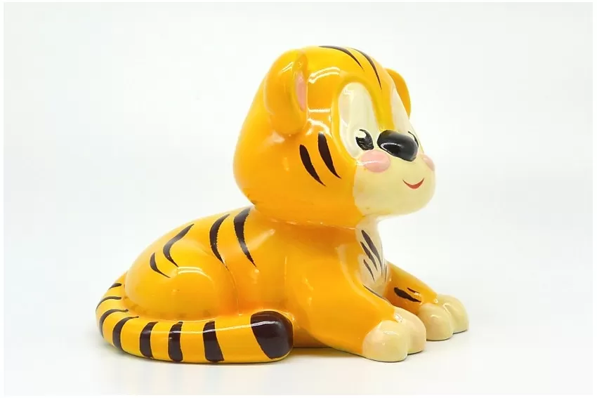 Tiger Shaped Ceramic Piggy Bank, Vietnamese Ceramics, Unique Piggy Bank, Ceramic Money Bank, Handmade, Gift For Any Occasion, Home Decor