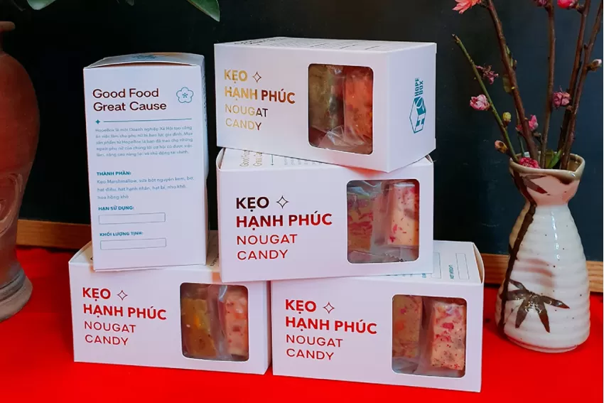 Kẹo Hạnh Phúc, Kẹo Không Chất Bảo Quản, Kẹo Nougat Thủ Công, Món Ăn Vặt Dinh Dưỡng, Dành Cho Người Ăn Kiêng, Quà Tặng Bạn Bè