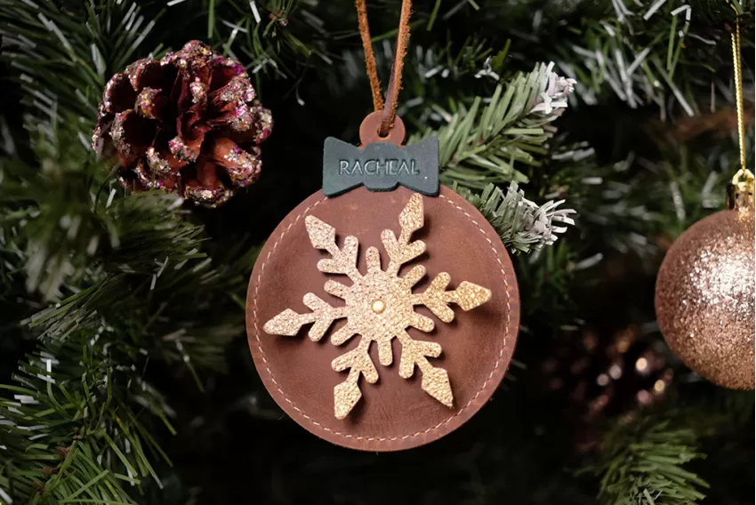 Personalized Snow Ball Leather Ornament, Christmas Decoration, Festive Decor Accessory, Perfect Christmas Gift For Friends And Family, Personalized Gifts Personalized Snow Ball Leather Ornament, Christmas Decoration, Festive Decor Accessory, Perfect Christmas Gift For Friends And Family, Personalized Gifts