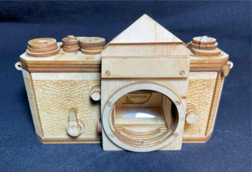 Real Scale Nikon F Wooden Camera Assembly Model, Exquisite Perfection, 152-Operation Wood Model, Thinking Toy, Home Decoration, Vietnamese Souvenirs Real Scale Nikon F Wooden Camera Assembly Model, Exquisite Perfection, 152-Operation Wood Model, Thinking Toy, Home Decoration, Vietnamese Souvenirs