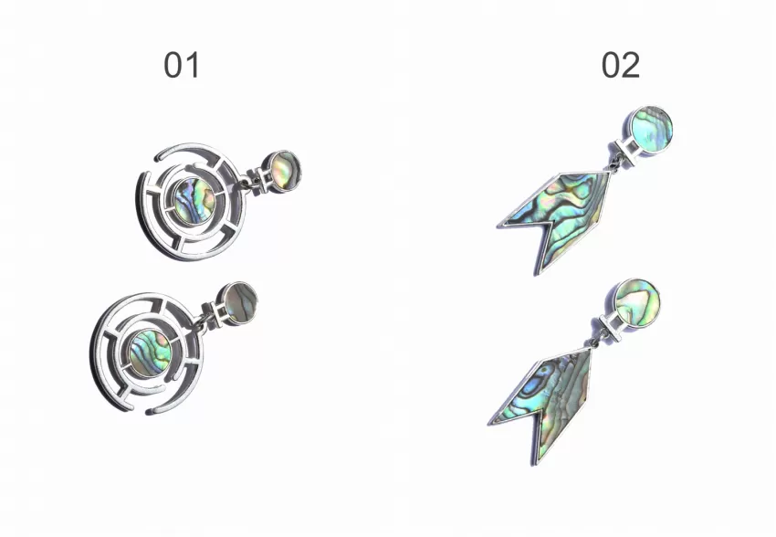 Abalone Shell Earrings, Charming Rocket & Maze Collection, Elegant Design, Long Earrings, Create Focal Points For The Face