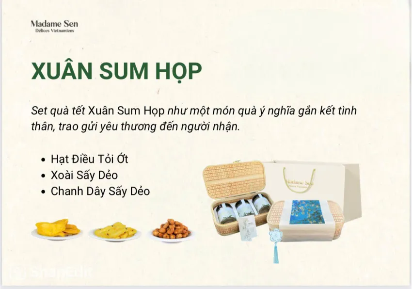 Set Quà Tết "Xuân Sum Họp", Bộ Sưu Tập Quà Tết "Hoa Xuân", Hộp Quà Tết Với 3 Hộp Hạt Và Mứt,, Hộp Quà Truyền Thống Bọc Giấy Dó, Quà Tết Truyền Thống