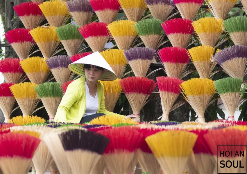 “Incense Village” Photograph, High-Quality Material, Sharp Printed Image, Artistic Life, Decorative Photo Print