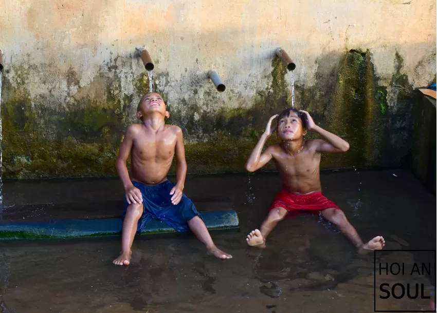 “Kids Ayun Pa” Photograph, Ayun Pa Children Playing Joyfully In The Cool Water, Rustic Beauty, Simplicity, The Beauty Of Everyday Life