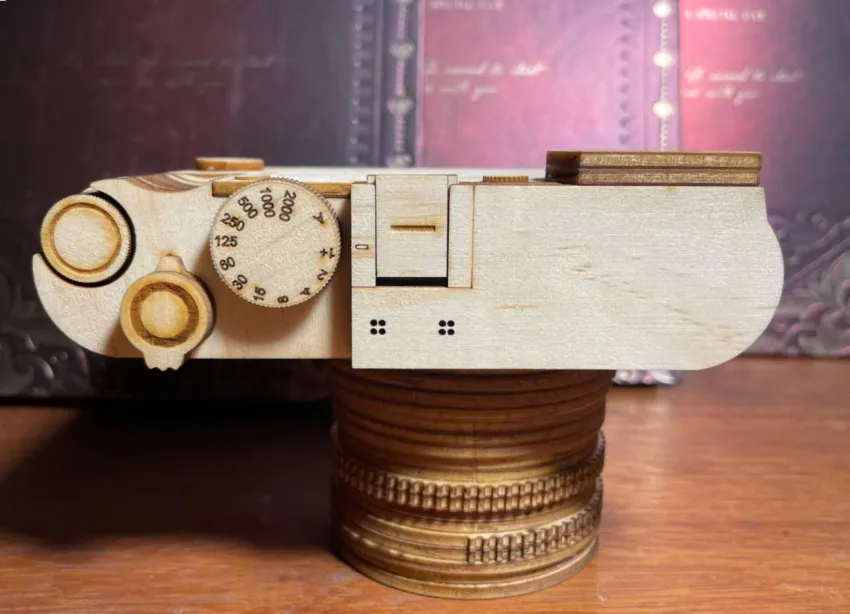 Real Scale C.LC.Q2+L Wooden Camera Assembly Model, Intact Classic Impression, 119-Operation Wood Model, Thinking Toy, Creative Vietnamese Souvenirs