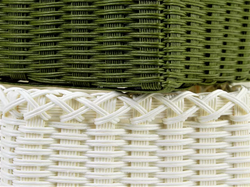 Matcha Green Hand Woven Tray, Set of 3 Sizes, Made from Recycled Materials, Various Sizes Available, Convenient and Versatile