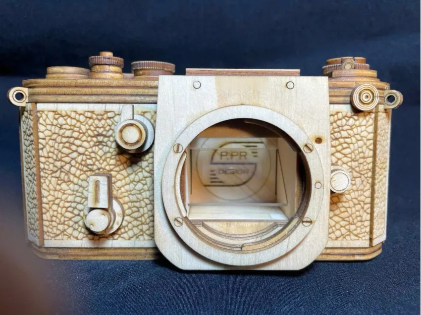 Real Scale Nikon F2 Wooden Camera Assembly Model, Model Made Especially For You, 164-Operation Wood Model, Creative Thinking Toy, Vietnam Souvenirs