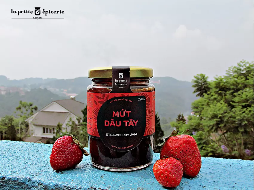 Strawberry Jam, Natural Strawberry Flavor Jam, Premium Fruit Jam, Eat Clean Diet, Figure-Preserving Dish