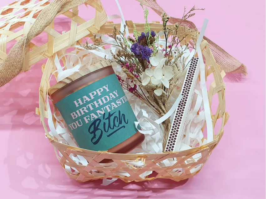 "Happy Birthday You, Fantastic Bitch" Scented Candle Gift, A Bold Birthday Gift For The Fearless Woman, Scented Candle With Unique Quote