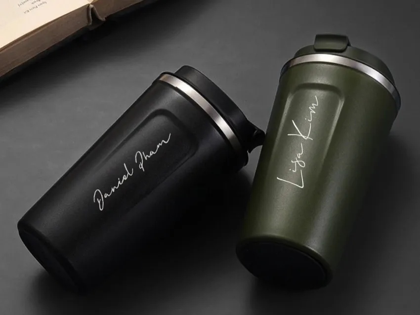 Personalized Laser Engraved Tumbler, bình giữ nhiệt khắc tên, quà tặng cá nhân hoá, personalized gift, chu du bag, chus, chusvn