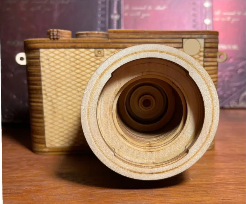 Real Scale C.LC.Q2+L Wooden Camera Assembly Model, Intact Classic Impression, 119-Operation Wood Model, Thinking Toy, Creative Vietnamese Souvenirs