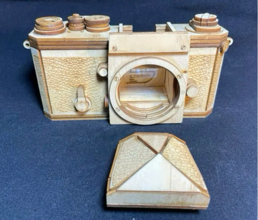 Real Scale Nikon F Wooden Camera Assembly Model, Exquisite Perfection, 152-Operation Wood Model, Thinking Toy, Home Decoration, Vietnamese Souvenirs Real Scale Nikon F Wooden Camera Assembly Model, Exquisite Perfection, 152-Operation Wood Model, Thinking Toy, Home Decoration, Vietnamese Souvenirs