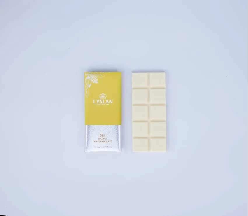 Socola Trắng Vị Dừa 35%, 40Gr, Tận Hưởng Sự Ngọt Béo Mượt Mà, Socola Dừa Bến Tre Nguyên Chất, Kẹo Socola Dừa, Đặc Sản Việt Nam, Quà Cho Người Nước Ngoài Socola Trắng Vị Dừa 35%, 40Gr, Tận Hưởng Sự Ngọt Béo Mượt Mà, Socola Dừa Bến Tre Nguyên Chất, Kẹo Socola Dừa, Đặc Sản Việt Nam, Quà Cho Người Nước Ngoài