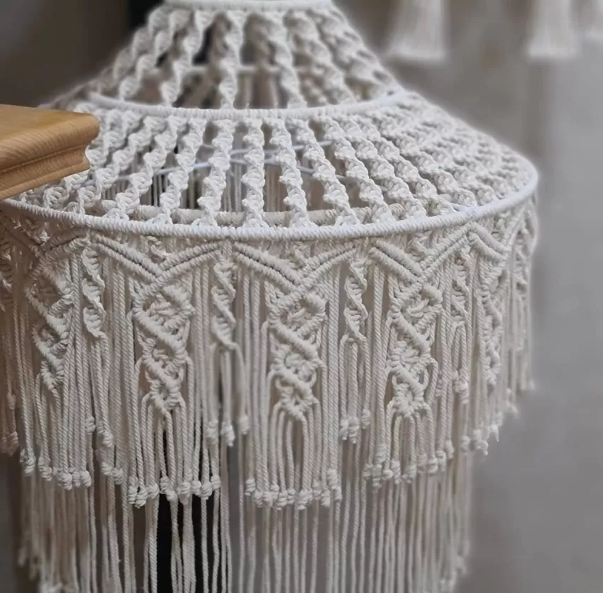 Macrame Chandelier, Elegant and Luxurious Design, High Aesthetic Value, Handcrafted Product, Interior Decoration