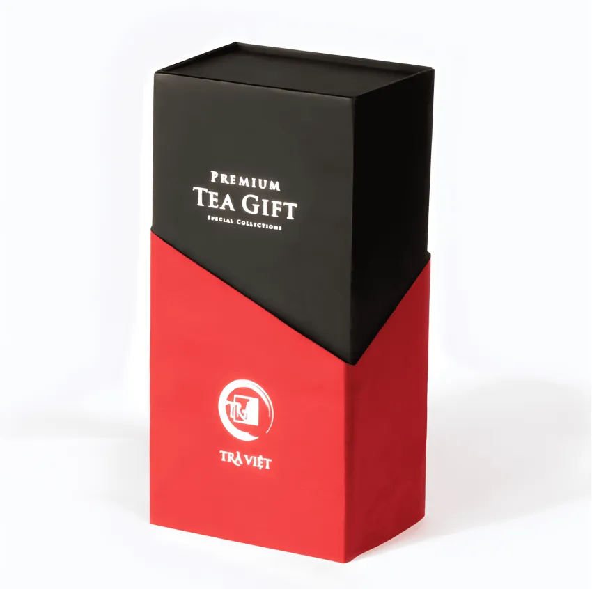 "Wealthy" Tea Gift Box Luxury Gold Foil Pattern, Affirming Refined Gift Selection Taste, Two-Box Vietnamese Tea Gift Set, Luxury Gift, Corporate Gift