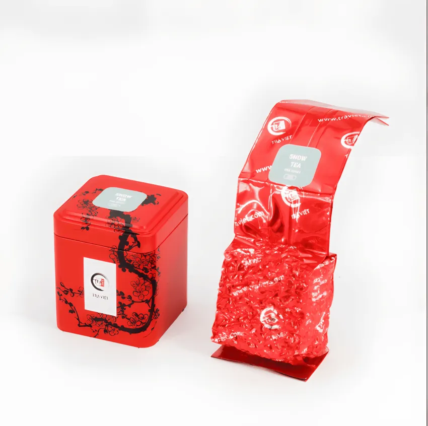 "Wealthy" Tea Gift Box Luxury Gold Foil Pattern, Affirming Refined Gift Selection Taste, Two-Box Vietnamese Tea Gift Set, Luxury Gift, Corporate Gift
