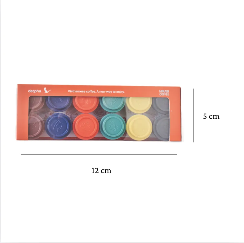 Neon Coffee Box 12 Capsules, Ready With You Every Moment, Cold Water Freeze-Dried Coffee, Diverse Flavors, Colleague Gift, Vietnamese Souvenirs
