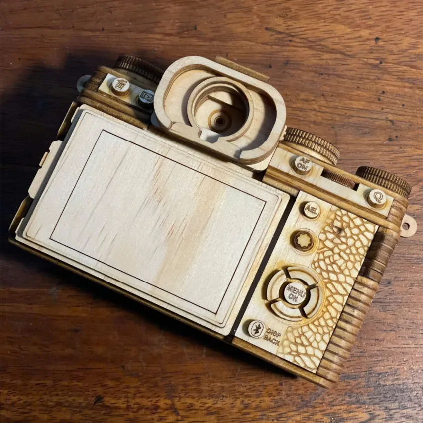Real Scale C.FJ.XT5 Wooden Camera Assembly Model, Sharp Every Detail, 119-Step Assembly Wood Model, Creative Toy, Collectible Item, Vietnamese Souvenirs Real Scale C.FJ.XT5 Wooden Camera Assembly Model, Sharp Every Detail, 119-Step Assembly Wood Model, Creative Toy, Collectible Item, Vietnamese Souvenirs