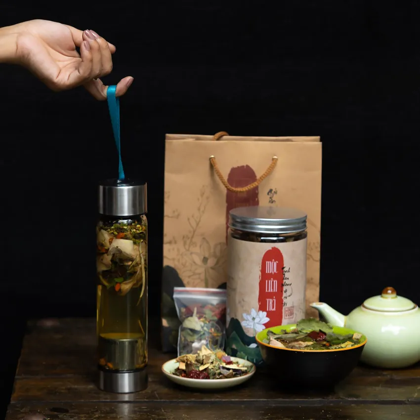 Mộc Liên Trà, Trà Thảo Mộc Mix, Trà Hoa Thiên Nhiên, Trà An Thần, Tốt Cho Phụ Nữ, Nguyên Liệu Sạch