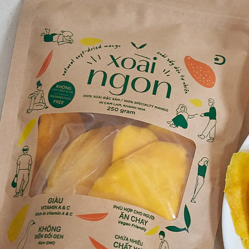 [MUA 5 TẶNG 1] Xoài Sấy Dẻo Tự Nhiên 200g, Đặc Sản Cam Lâm Khánh Hòa, Ít Đường, Trái Cây Sấy Dẻo, Trái Cây Việt Nam, Ăn Vặt Lành Mạnh