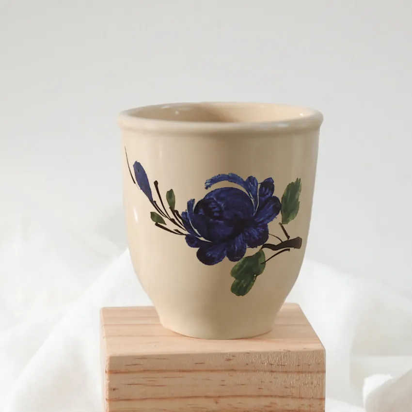 Camellia Blue Ceramic Cup Camellia Blue Ceramic Cup