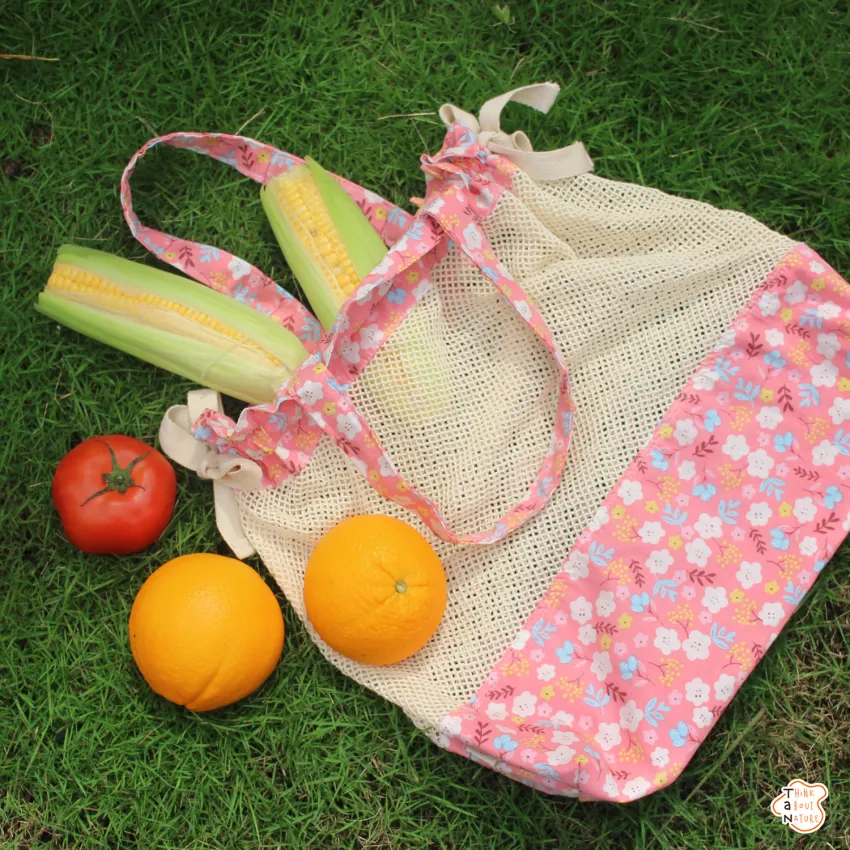 Pink Floral Pattern Shopping Bag, Cute Small Flower Pattern, Breathable Mesh Fabric Material, Easy to Clean, Environmentally Friendly Pink Floral Pattern Shopping Bag, Cute Small Flower Pattern, Breathable Mesh Fabric Material, Easy to Clean, Environmentally Friendly