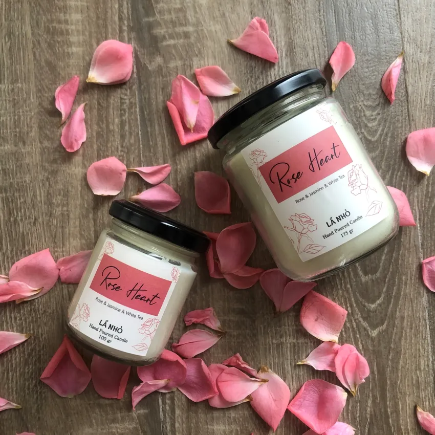 Rose Heart Scented Candle