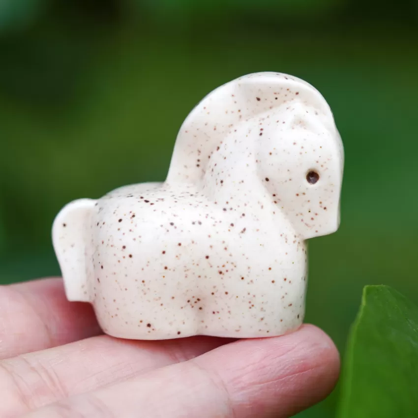 Mini Horse Porcelain Figurine Style 2, Mini Ceramic Statue, Premium Ceramic Material, Cute Horse Figurine, Ideal For Tabletop Decoration