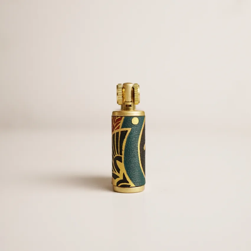 Honor And Wealth Patterned Hand-drawn Leather Lighter, Art Lighters, Leather Accessories, Handmade Gifts, Vietnamese Design, Unique Gift, Personalized Gifts, Corporate Gift