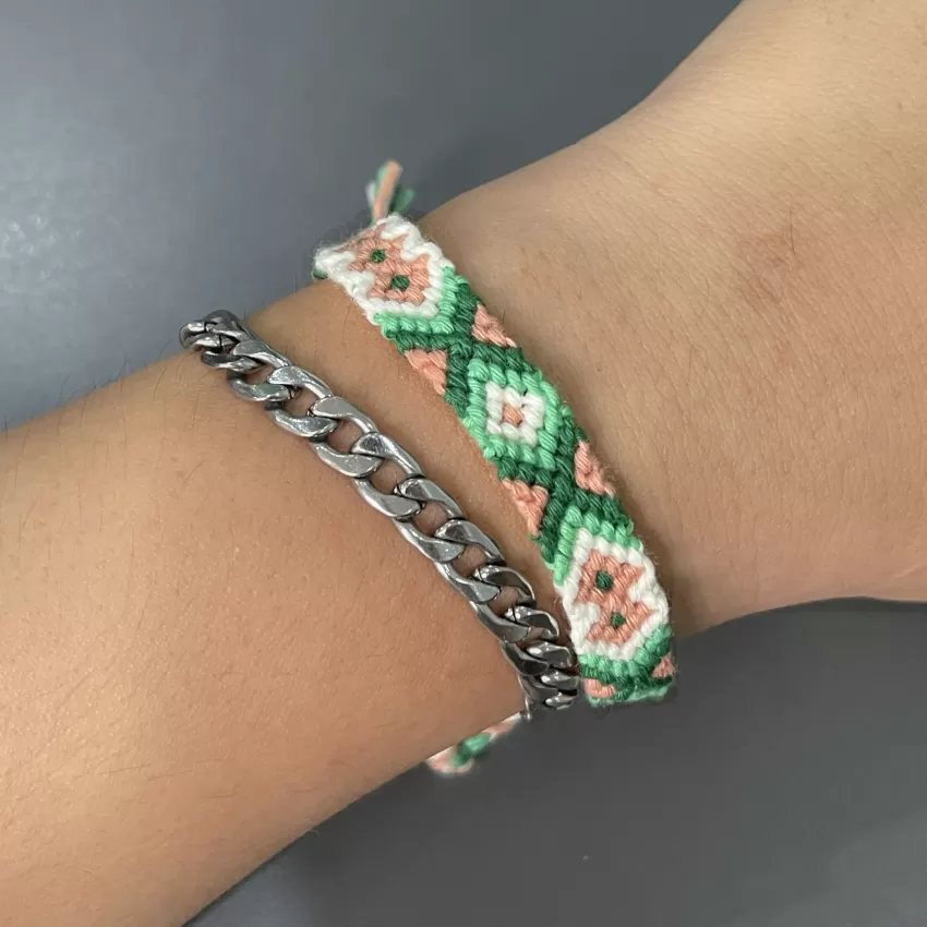 Watermelon Color Handmade Bracelet Watermelon Color Handmade Bracelet
