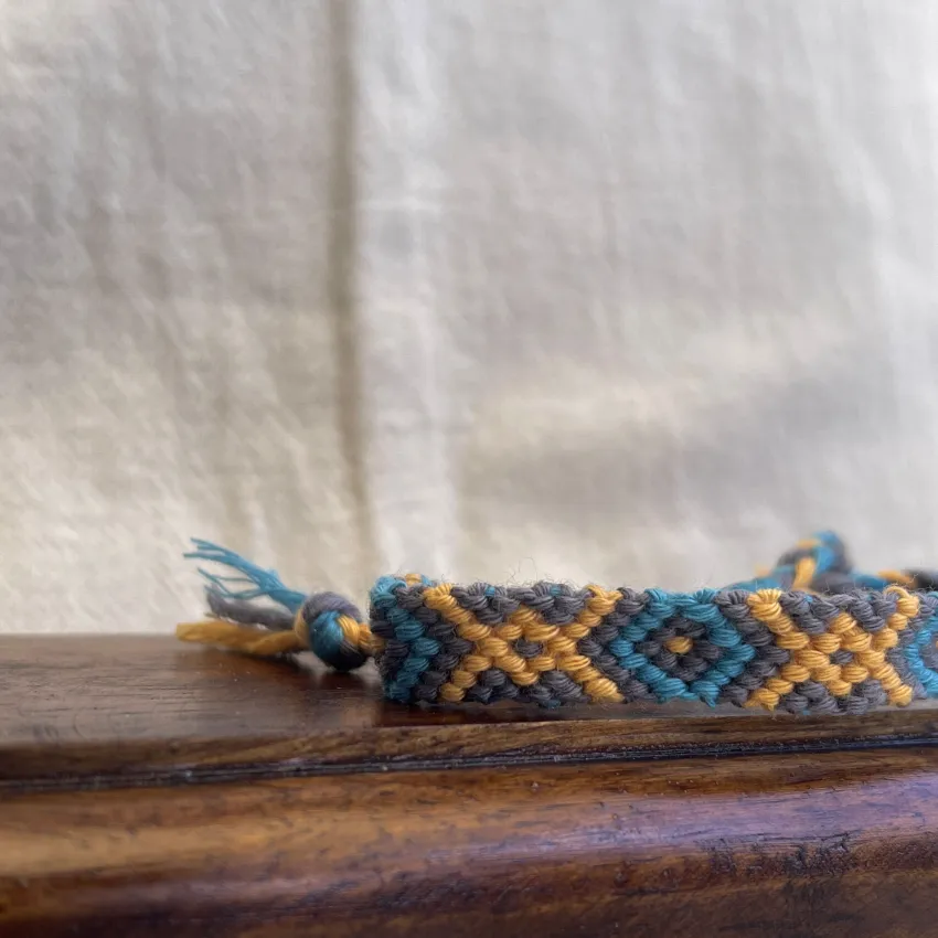 Dark Blue And Orange Handmade Bracelet Dark Blue And Orange Handmade Bracelet
