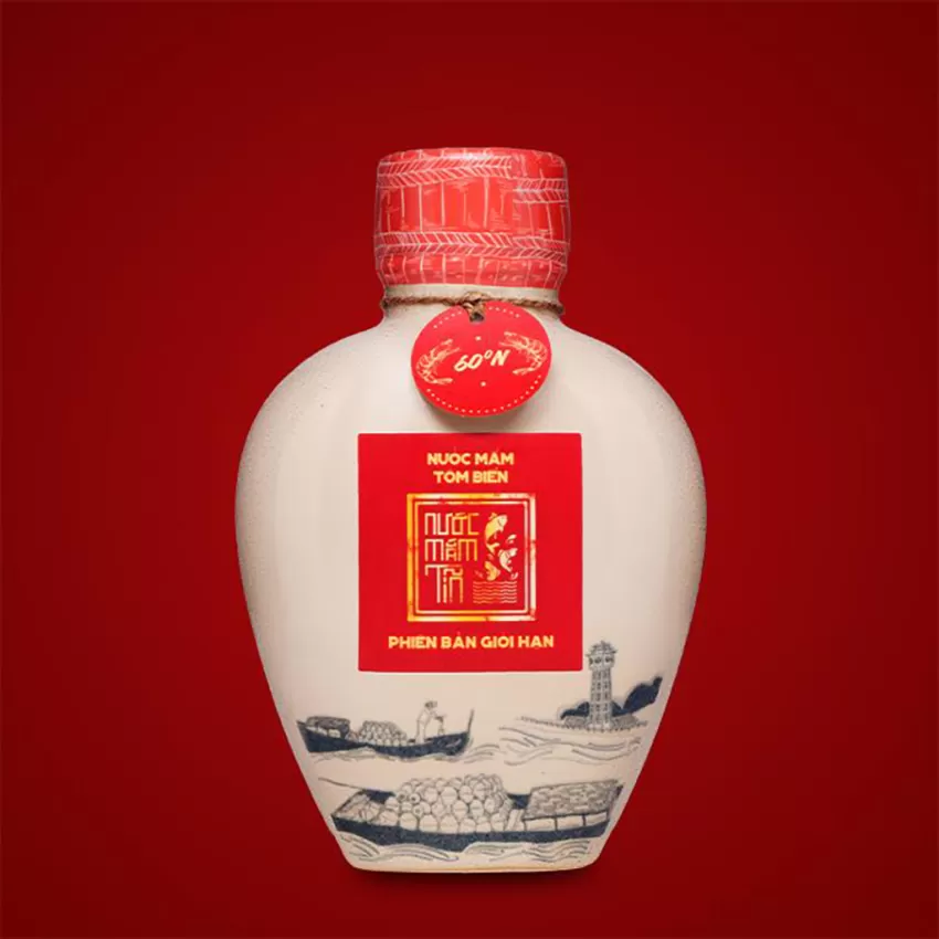 [Tặng 1 Bình Rót] Cặp 2 Bình Nước Mắm Tĩn Tôm Biển 60N, Bình Thơm Ngon Hảo Hạng