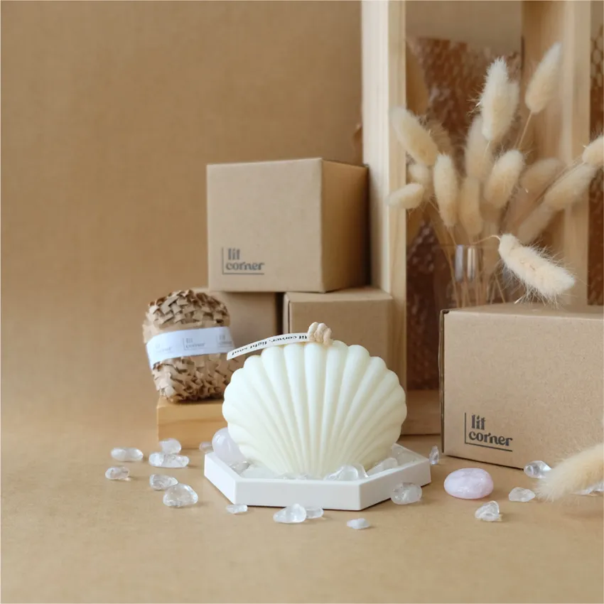 Seashell Scented Candle, Perfect Gifts For Sea Lovers, Shaped Candles, Soy Wax Candles, Beeswax Candles, Eco-Friendly Candles, Decorative Candles Seashell Scented Candle, Perfect Gifts For Sea Lovers, Shaped Candles, Soy Wax Candles, Beeswax Candles, Eco-Friendly Candles, Decorative Candles
