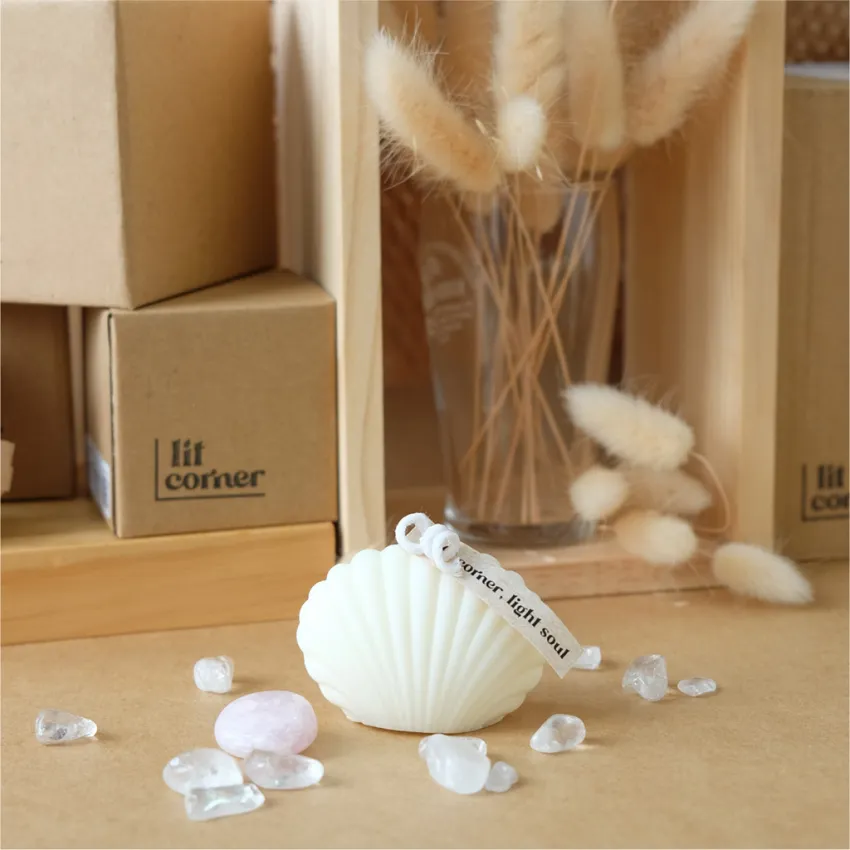 Seashell Scented Candle, Perfect Gifts For Sea Lovers, Shaped Candles, Soy Wax Candles, Beeswax Candles, Eco-Friendly Candles, Decorative Candles Seashell Scented Candle, Perfect Gifts For Sea Lovers, Shaped Candles, Soy Wax Candles, Beeswax Candles, Eco-Friendly Candles, Decorative Candles