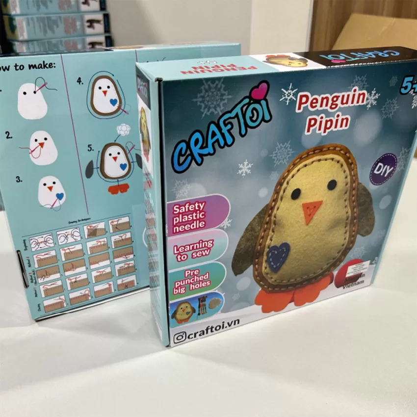 Penguin Pipin, DIY 5+ Sewing Kit Toy, Encourages Creativity, Various Designs, Meaningful and Educational Gift