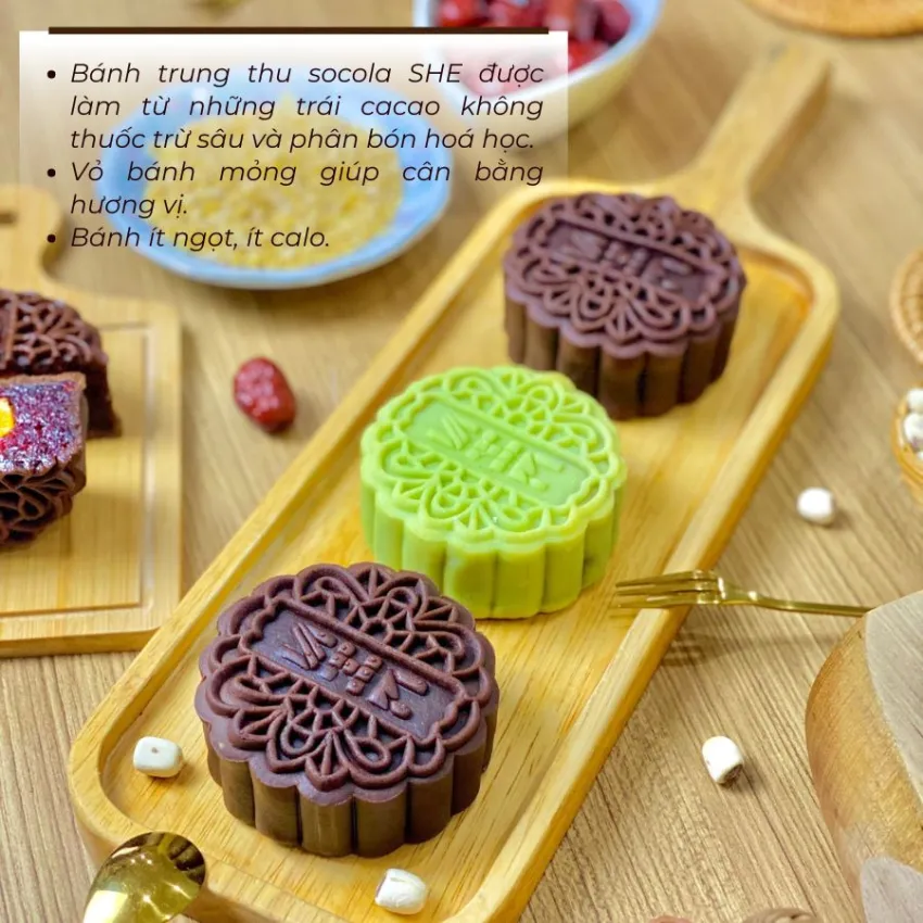 2024 "Moon Palace" Mooncakes Gift Box, Chocolate Mooncakes, Healthy, Mid-Autumn Festival Gifts, Gifts For Partner, Family Gifts, Vietnamese Gifts