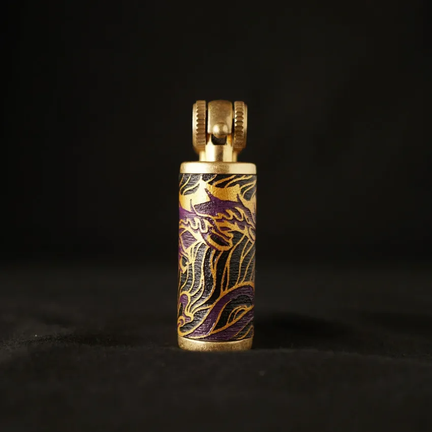 Hydra Hand-Drawn Leather Lighter, Water Elements, Greek Mythology, Handmade Lighters, Unique Gifts, Gifts For Him